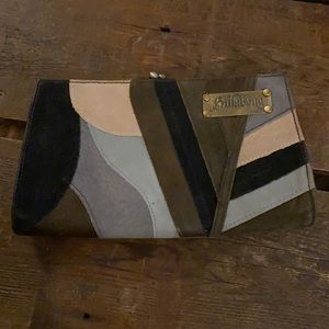 Billabong 🌊 suede patchwork clutch/wallet ✌️🏼